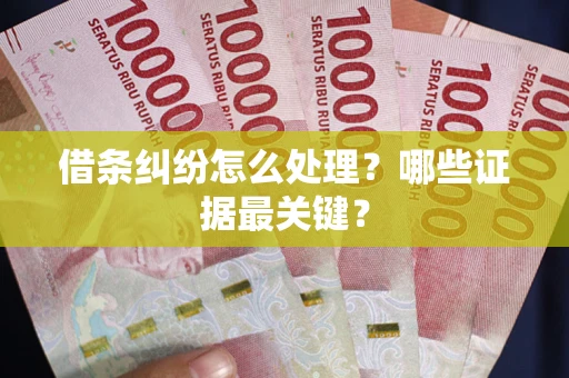 武汉借条纠纷怎么处理？哪些证据最关键？
