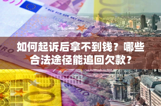 武汉如何起诉后拿不到钱？哪些合法途径能追回欠款？
