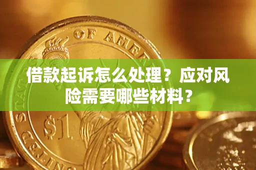 武汉借款起诉怎么处理？应对风险需要哪些材料？