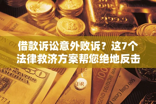 武汉借款诉讼意外败诉？这7个法律救济方案帮您绝地反击！