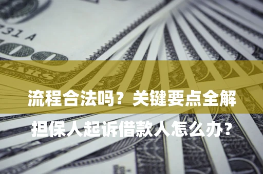 武汉

担保人起诉借款人怎么办？流程合法吗？关键要点全解析