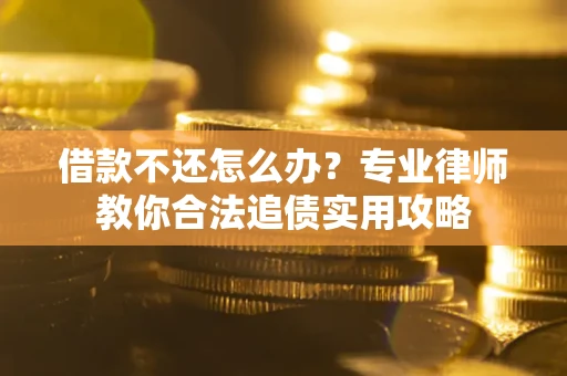 武汉借款不还怎么办？专业律师教你合法追债实用攻略