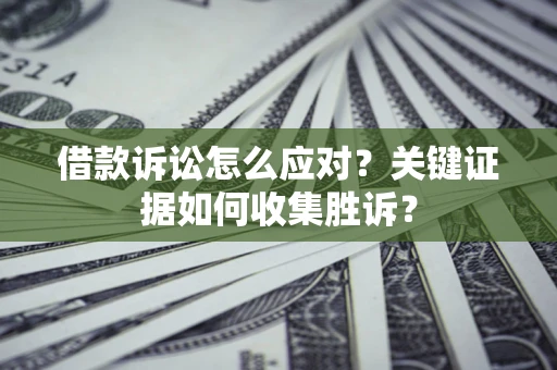 武汉借款诉讼怎么应对？关键证据如何收集胜诉？
